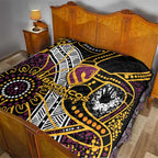 Brisbane Broncos Quilt Australian Aboriginal Dot Painting Handprint