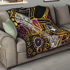 Brisbane Broncos Quilt Australian Aboriginal Dot Painting Handprint