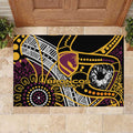 Brisbane Broncos Rubber Doormat Australian Aboriginal Dot Painting Handprint
