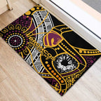 Brisbane Broncos Rubber Doormat Australian Aboriginal Dot Painting Handprint