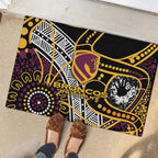 Brisbane Broncos Rubber Doormat Australian Aboriginal Dot Painting Handprint