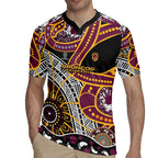 Brisbane Broncos Rugby Jersey Australian Aboriginal Dot Painting Handprint