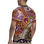 Brisbane Broncos Rugby Jersey Australian Aboriginal Dot Painting Handprint