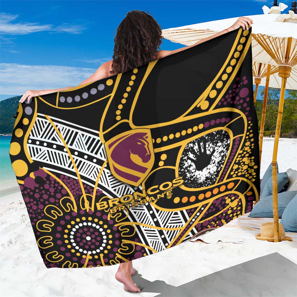 Brisbane Broncos Sarong Australian Aboriginal Dot Painting Handprint