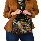 Brisbane Broncos Shoulder Handbag Australian Aboriginal Dot Painting Handprint