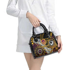Brisbane Broncos Shoulder Handbag Australian Aboriginal Dot Painting Handprint