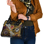 Brisbane Broncos Shoulder Handbag Australian Aboriginal Dot Painting Handprint