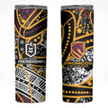 Brisbane Broncos Skinny Tumbler Australian Aboriginal Dot Painting Handprint