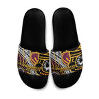 Brisbane Broncos Slide Sandals Australian Aboriginal Dot Painting Handprint