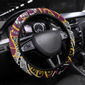 Brisbane Broncos Steering Wheel Cover Australian Aboriginal Dot Painting Handprint