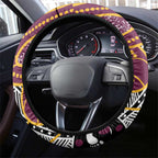 Brisbane Broncos Steering Wheel Cover Australian Aboriginal Dot Painting Handprint