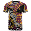 Brisbane Broncos T Shirt Australian Aboriginal Dot Painting Handprint