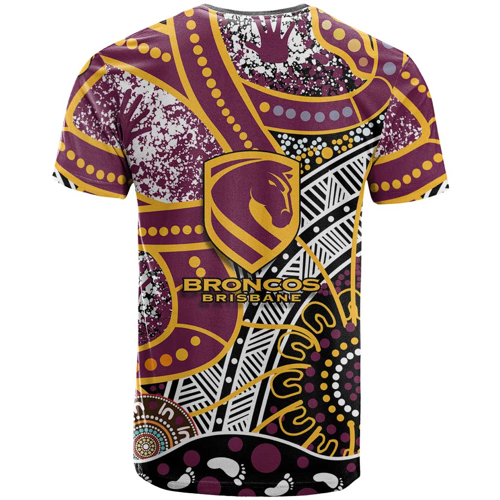 Brisbane Broncos T Shirt Australian Aboriginal Dot Painting Handprint