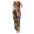 Brisbane Broncos Tank Maxi Dress Australian Aboriginal Dot Painting Handprint
