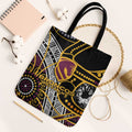 Brisbane Broncos Tote Bag Australian Aboriginal Dot Painting Handprint