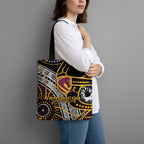 Brisbane Broncos Tote Bag Australian Aboriginal Dot Painting Handprint