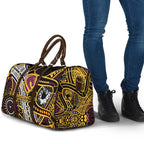 Brisbane Broncos Travel Bag Australian Aboriginal Dot Painting Handprint