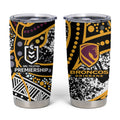 Brisbane Broncos Tumbler Cup Australian Aboriginal Dot Painting Handprint