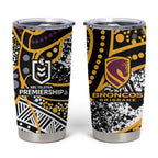 Brisbane Broncos Tumbler Cup Australian Aboriginal Dot Painting Handprint