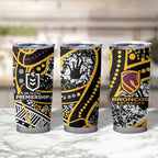 Brisbane Broncos Tumbler Cup Australian Aboriginal Dot Painting Handprint