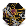 Brisbane Broncos Umbrella Australian Aboriginal Dot Painting Handprint