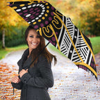 Brisbane Broncos Umbrella Australian Aboriginal Dot Painting Handprint