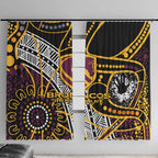 Brisbane Broncos Window Curtain Australian Aboriginal Dot Painting Handprint