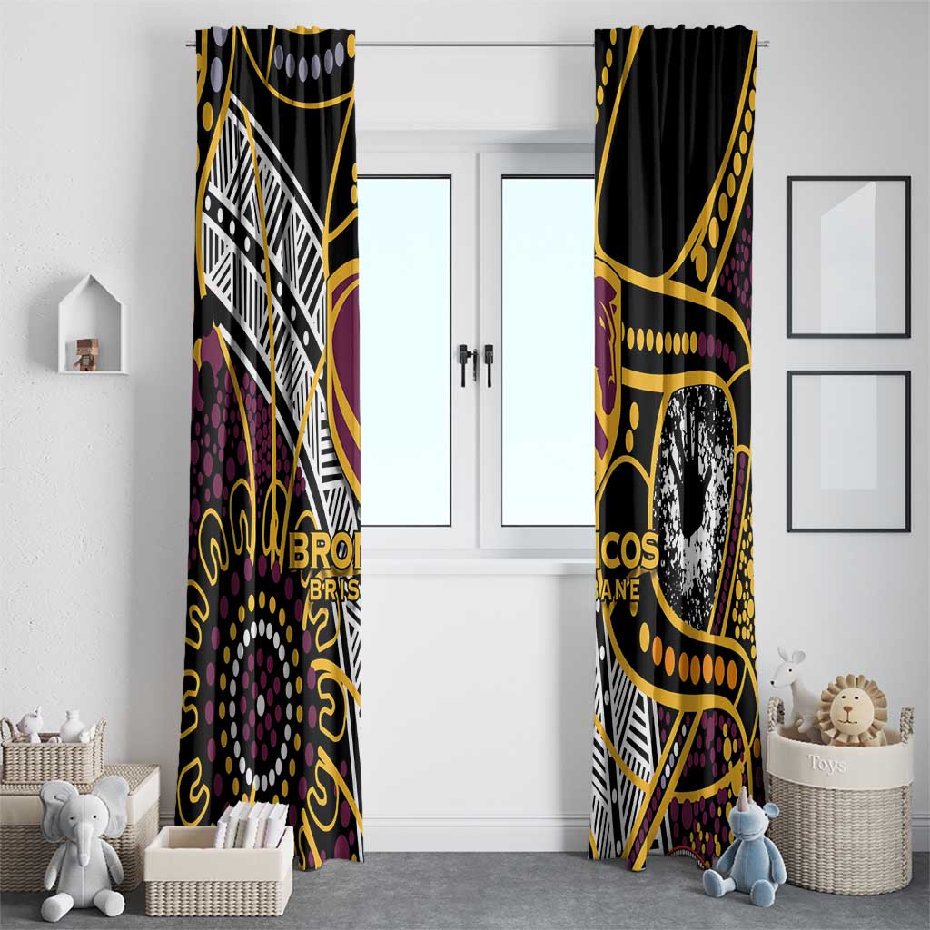 Brisbane Broncos Window Curtain Australian Aboriginal Dot Painting Handprint
