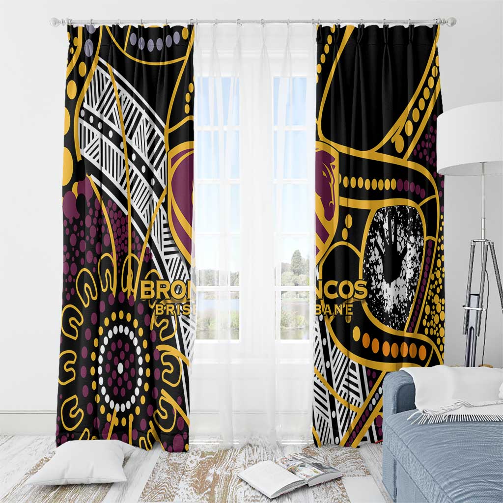 Brisbane Broncos Window Curtain Australian Aboriginal Dot Painting Handprint