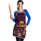 Brisbane Lions Football Apron Aboriginal Dot and Spiral Art