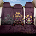 Brisbane Lions Football Back Car Seat Cover Aboriginal Dot and Spiral Art