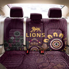 Brisbane Lions Football Back Car Seat Cover Aboriginal Dot and Spiral Art