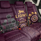 Brisbane Lions Football Back Car Seat Cover Aboriginal Dot and Spiral Art