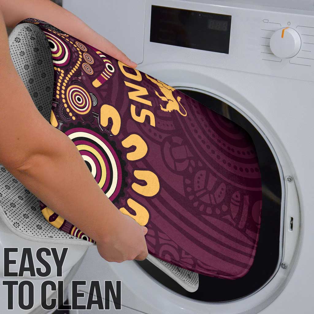 Brisbane Lions Football Bathroom Set Aboriginal Dot and Spiral Art