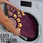 Brisbane Lions Football Bathroom Set Aboriginal Dot and Spiral Art