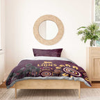 Brisbane Lions Football Bedding Set Aboriginal Dot and Spiral Art