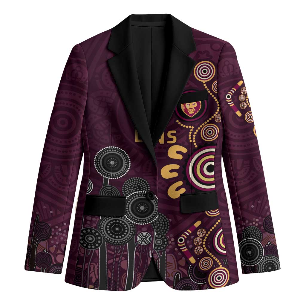 Brisbane Lions Football Blazer Aboriginal Dot and Spiral Art