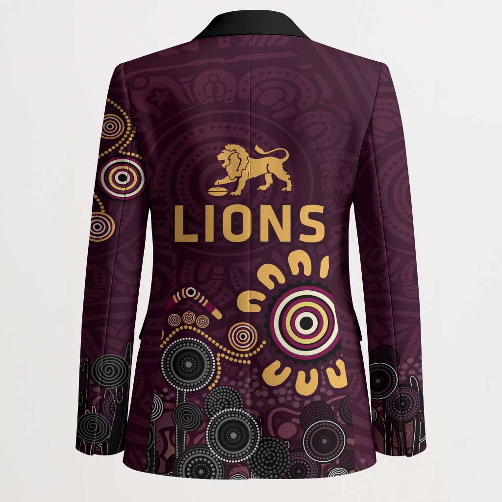 Brisbane Lions Football Blazer Aboriginal Dot and Spiral Art