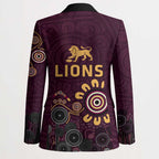 Brisbane Lions Football Blazer Aboriginal Dot and Spiral Art