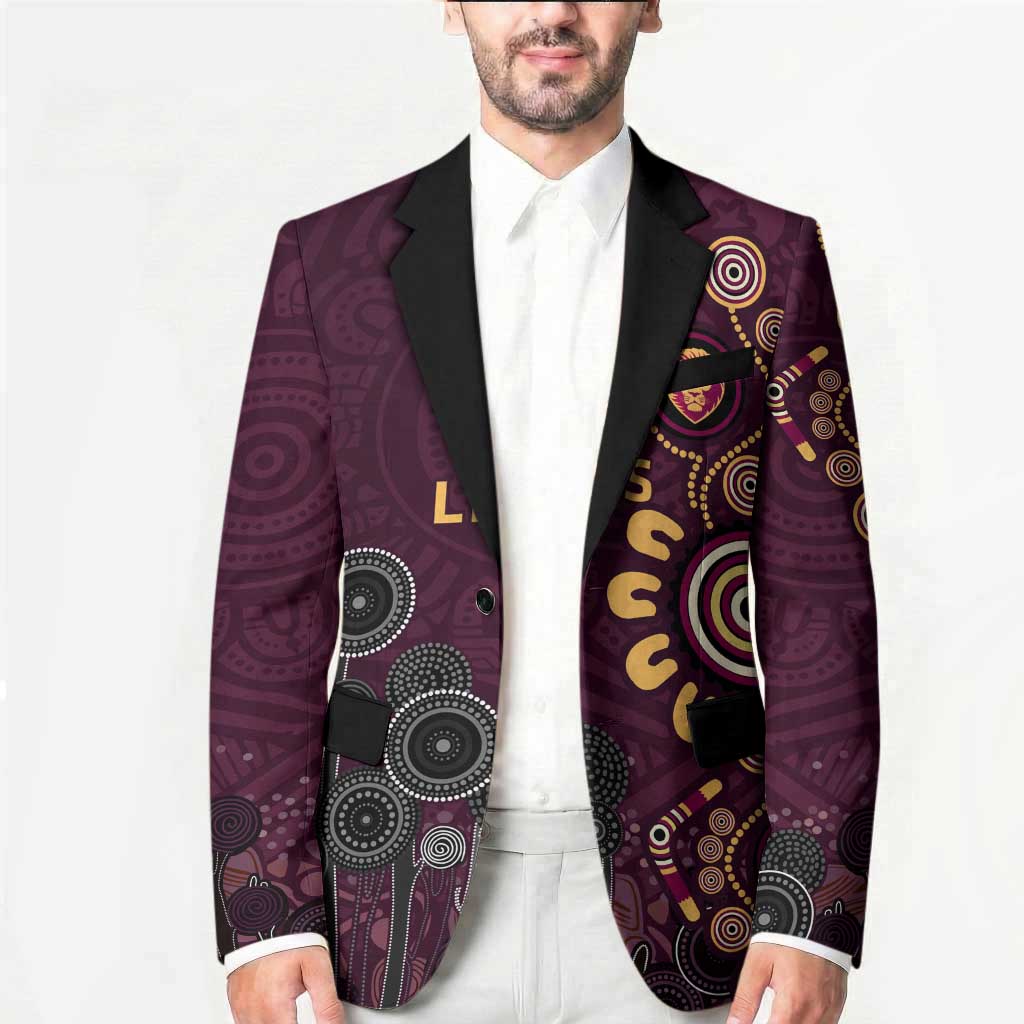 Brisbane Lions Football Blazer Aboriginal Dot and Spiral Art