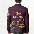 Brisbane Lions Football Blazer Aboriginal Dot and Spiral Art