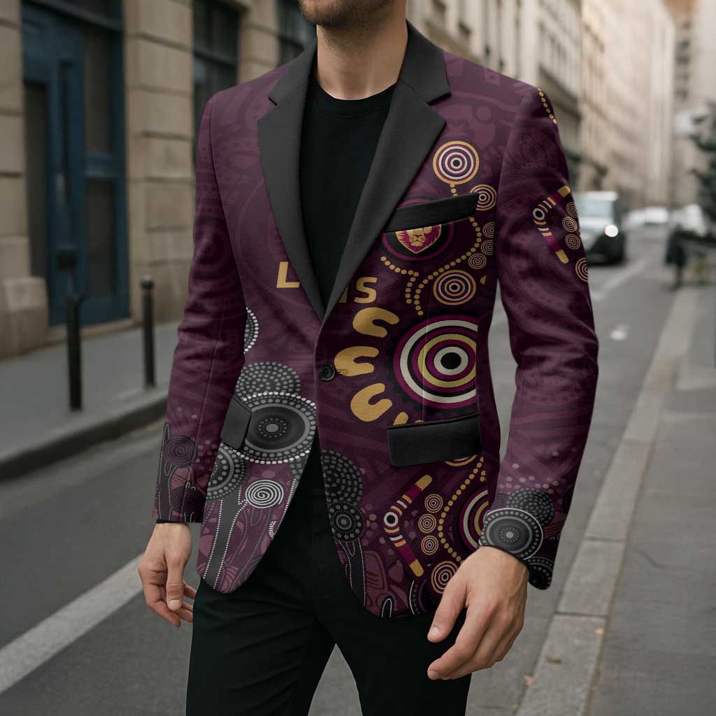 Brisbane Lions Football Blazer Aboriginal Dot and Spiral Art