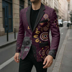 Brisbane Lions Football Blazer Aboriginal Dot and Spiral Art
