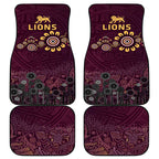 Brisbane Lions Football Car Mats Aboriginal Dot and Spiral Art