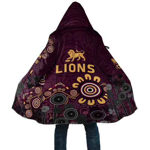 Brisbane Lions Football Cloak Aboriginal Dot and Spiral Art
