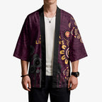 Brisbane Lions Football Kimono Aboriginal Dot and Spiral Art