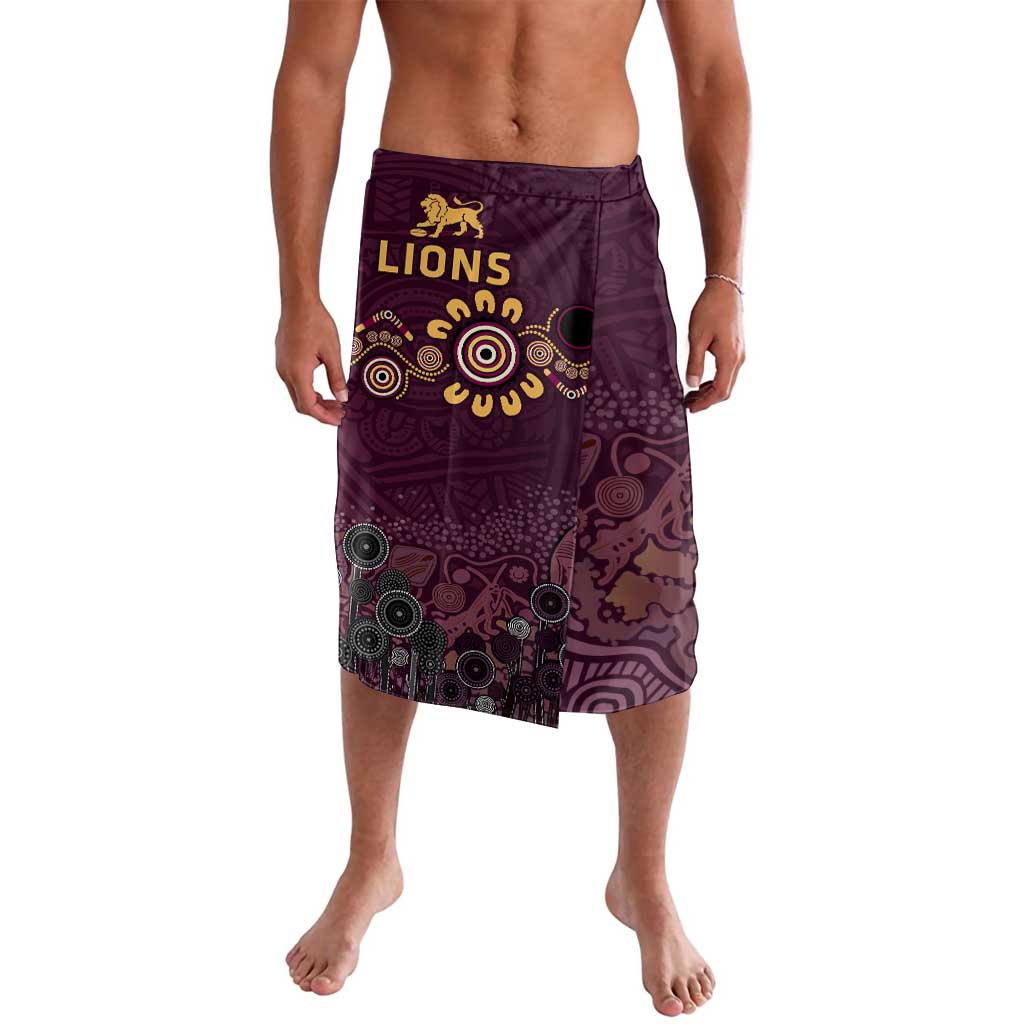 Brisbane Lions Football Lavalava Aboriginal Dot and Spiral Art