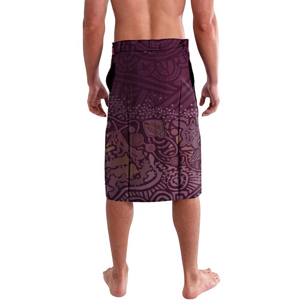 Brisbane Lions Football Lavalava Aboriginal Dot and Spiral Art