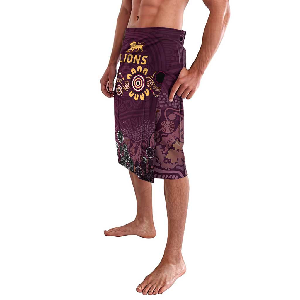 Brisbane Lions Football Lavalava Aboriginal Dot and Spiral Art