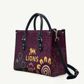 Brisbane Lions Football Leather Bag Aboriginal Dot and Spiral Art